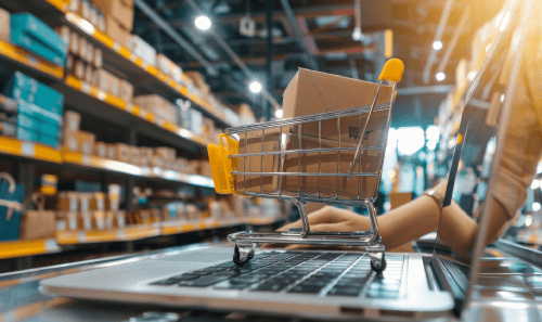 person-setting-up-online-store-uploading-products-laptop