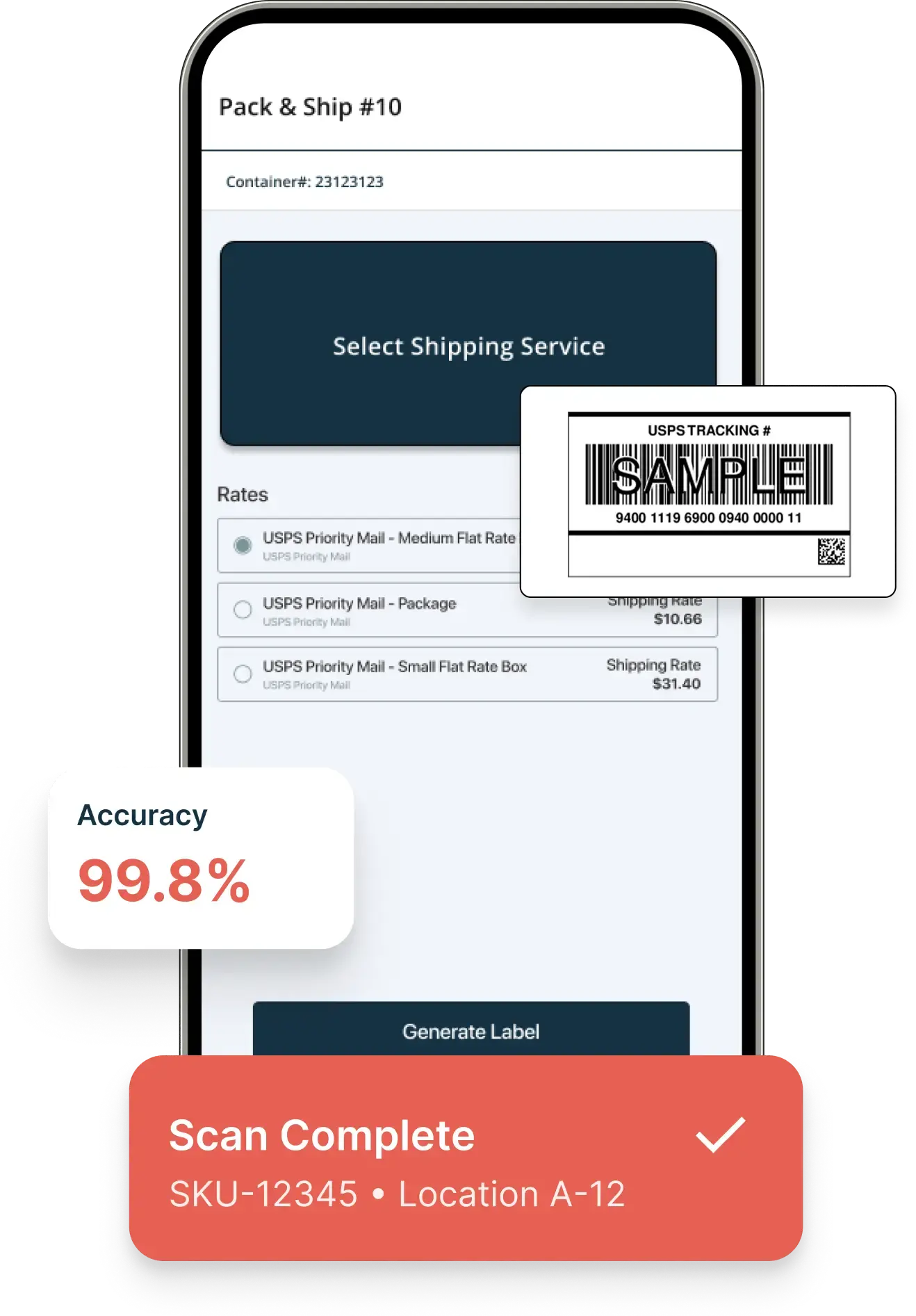 WizeFulfill 3pl wms mobile app screen