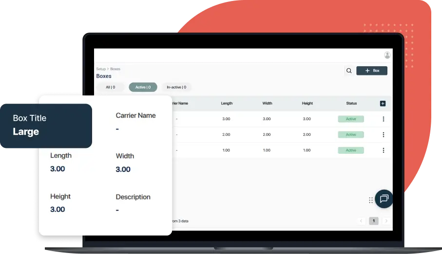 WizeFulfill boxes and lookups screen